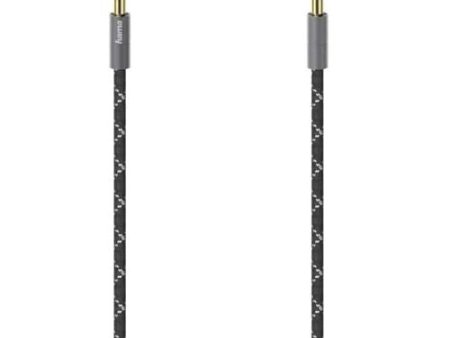 Cabo Áudio Hama Prime Line Jack 3.5mm 0.75m - Cinzento   Preto Cheap