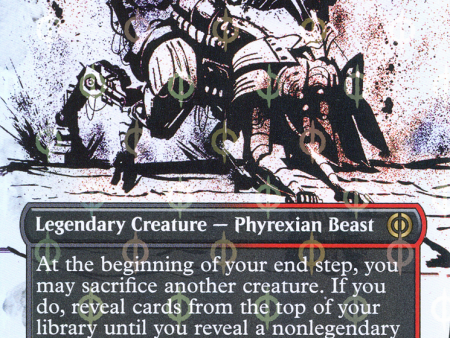 Kethek, Crucible Goliath (Borderless Ichor Step-and-Compleat Foil) [Phyrexia: All Will Be One] Hot on Sale