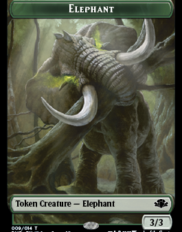 Elephant    Elemental Double-Sided Token [Dominaria Remastered Tokens] Online Sale