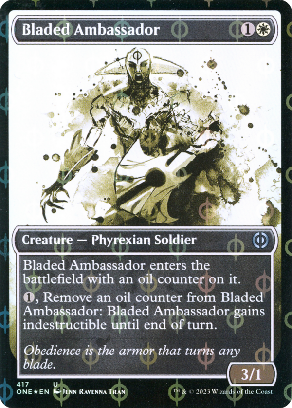 Bladed Ambassador (Showcase Ichor Step-and-Compleat Foil) [Phyrexia: All Will Be One] Online now