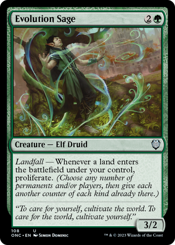 Evolution Sage [Phyrexia: All Will Be One Commander] Cheap