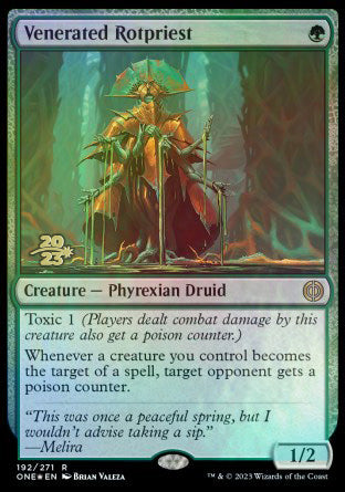 Venerated Rotpriest [Phyrexia: All Will Be One Prerelease Promos] Hot on Sale