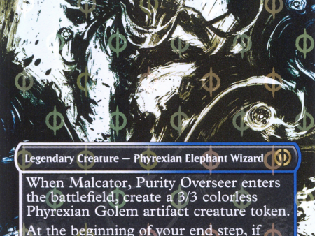 Malcator, Purity Overseer (Borderless Ichor Step-and-Compleat Foil) [Phyrexia: All Will Be One] Online now