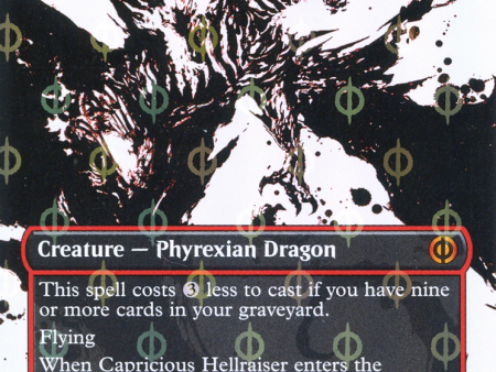 Capricious Hellraiser (Borderless Ichor Step-and-Compleat Foil) [Phyrexia: All Will Be One] For Sale