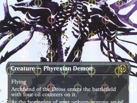 Archfiend of the Dross (Borderless Ichor Step-and-Compleat Foil) [Phyrexia: All Will Be One] on Sale