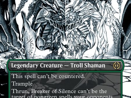 Thrun, Breaker of Silence (Borderless Manga Step-and-Compleat Foil) [Phyrexia: All Will Be One] Cheap