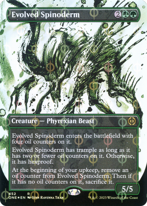 Evolved Spinoderm (Borderless Ichor Step-and-Compleat Foil) [Phyrexia: All Will Be One] Supply