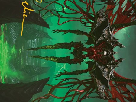 Archfiend of the Dross Art Card (Gold-Stamped Signature) [Phyrexia: All Will Be One Art Series] For Sale