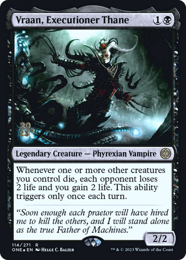 Vraan, Executioner Thane [Phyrexia: All Will Be One Prerelease Promos] For Discount