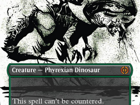 Tyrranax Rex (Borderless Ichor Step-and-Compleat Foil) [Phyrexia: All Will Be One] Hot on Sale