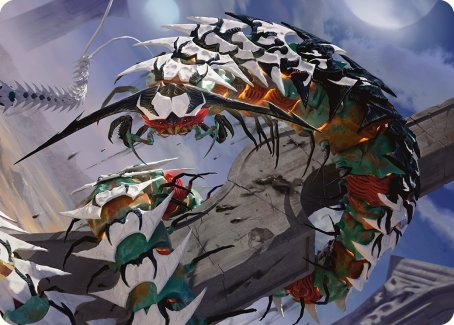 Atraxa s Skitterfang Art Card [Phyrexia: All Will Be One Art Series] For Cheap