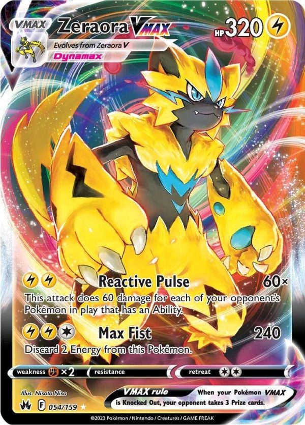 Zeraora VMAX (054 159) [Sword & Shield: Crown Zenith] Online Hot Sale