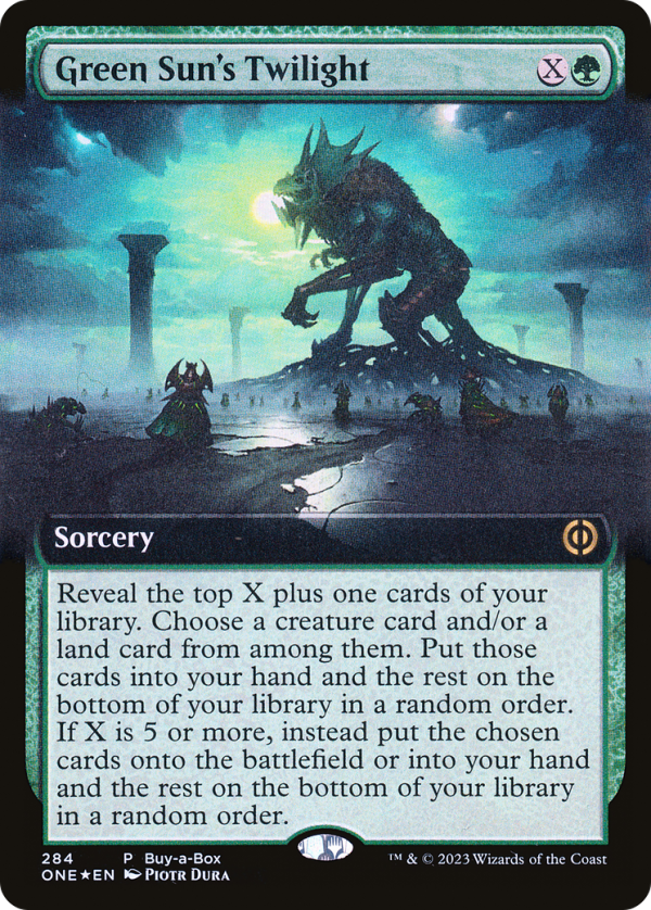 Green Sun s Twilight (Buy-A-Box) (Extended Art) [Phyrexia: All Will Be One] Discount