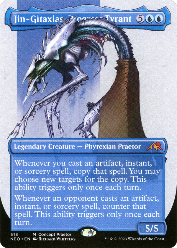 Jin-Gitaxias, Progress Tyrant (Borderless Concept Praetors) [Phyrexia: All Will Be One] For Discount