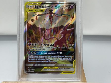 Espeon & Deoxys GX Tag Team SM240 PSA 8 61113921 For Cheap