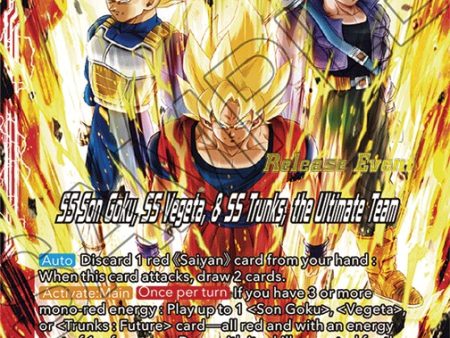 Son Goku & Vegeta & Trunks    SS Son Goku, SS Vegeta, & SS Trunks, the Ultimate Team (Fighter s Ambition Holiday Pack) (BT19-001) [Tournament Promotion Cards] Online now