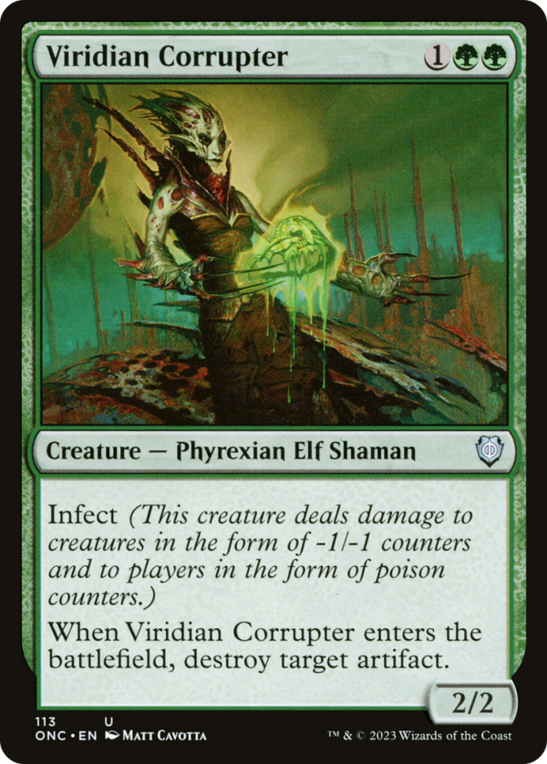 Viridian Corrupter [Phyrexia: All Will Be One Commander] Hot on Sale