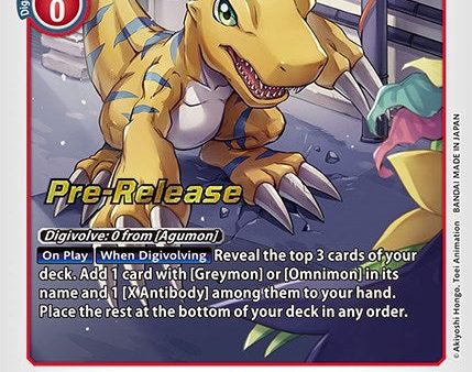 Agumon (X Antibody) [BT9-008] [X Record Pre-Release Promos] For Discount