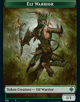 Elf Warrior    Soldier Double-Sided Token [Starter Commander Decks] Supply