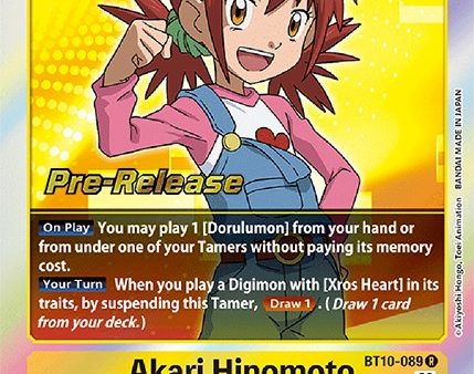 Akari Hinomoto [BT10-089] [Xros Encounter Pre-Release Cards] For Sale