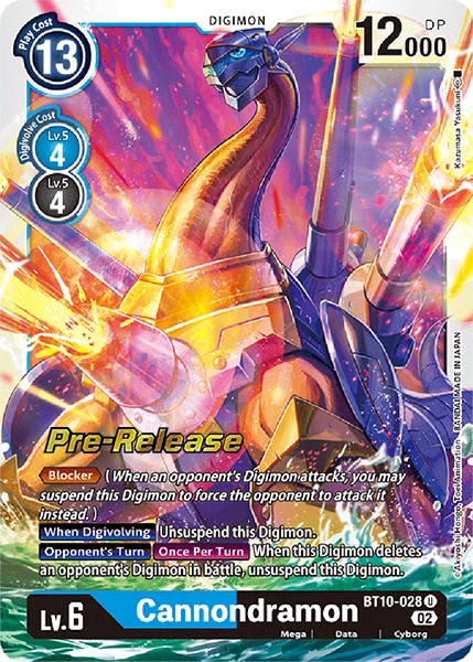 Cannondramon [BT10-028] [Xros Encounter Pre-Release Cards] Sale