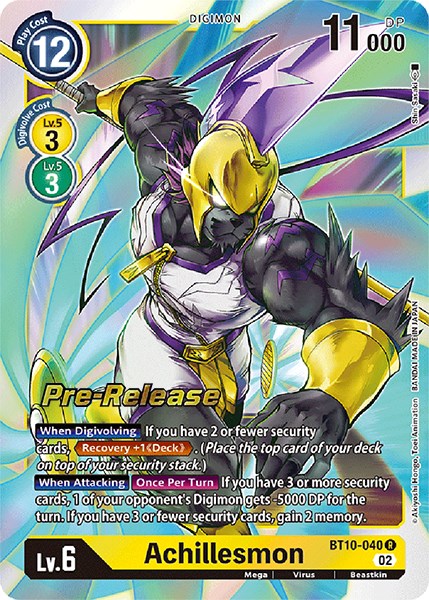 Achillesmon [BT10-040] [Xros Encounter Pre-Release Cards] Discount