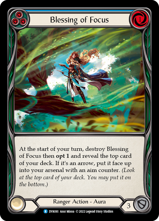 Blessing of Focus (Blue) [DYN161] (Dynasty)  Rainbow Foil Online Sale