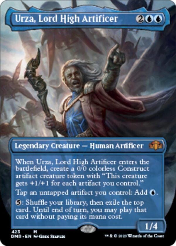 Urza, Lord High Artificer (Borderless Alternate Art) [Dominaria Remastered] Online Sale