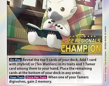 Bokomon [BT7-081] (2022 Championship Online Regional) (Online Champion) [Next Adventure Promos] Fashion