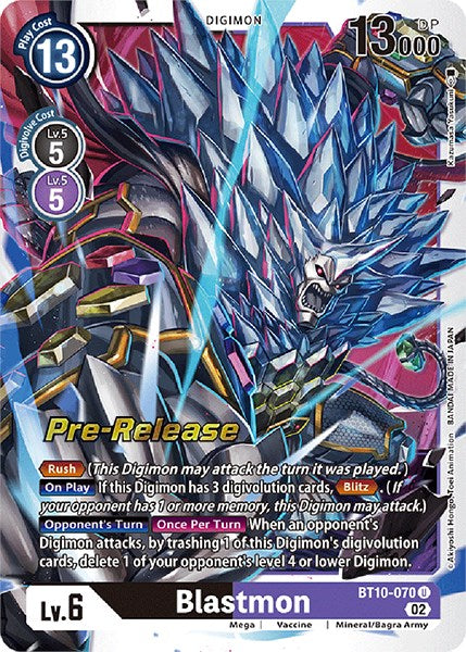 Blastmon [BT10-070] [Xros Encounter Pre-Release Cards] Supply