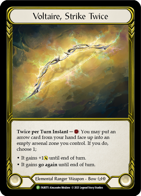 Voltaire, Strike Twice (Golden) [FAB075] (Promo)  Cold Foil Cheap