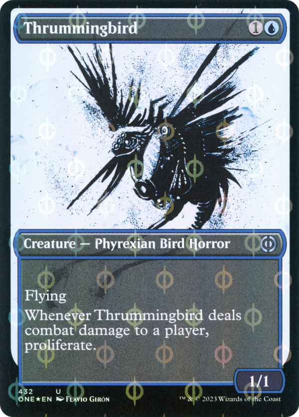 Thrummingbird (Showcase Ichor Step-and-Compleat Foil) [Phyrexia: All Will Be One] Hot on Sale