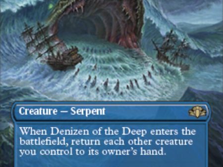 Denizen of the Deep (Borderless Alternate Art) [Dominaria Remastered] For Cheap