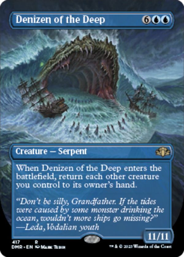 Denizen of the Deep (Borderless Alternate Art) [Dominaria Remastered] For Cheap