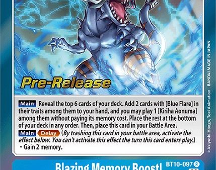 Blazing Memory Boost! [BT10-097] [Xros Encounter Pre-Release Cards] Discount