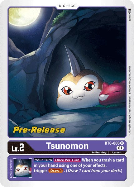 Tsunomon [BT6-006] [Double Diamond Pre-Release Cards] Hot on Sale