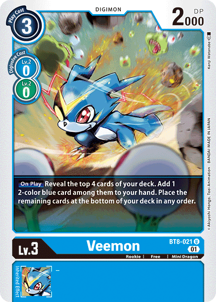 Veemon [BT8-021] [New Awakening] Online now