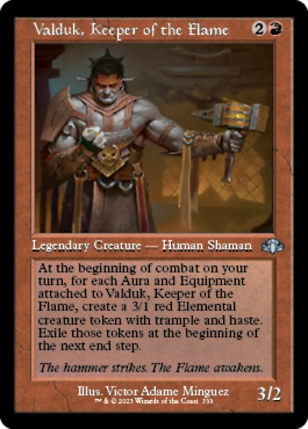 Valduk, Keeper of the Flame (Retro) [Dominaria Remastered] Online now