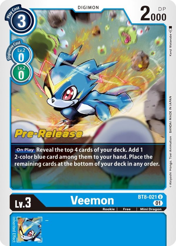 Veemon [BT8-021] [New Awakening Pre-Release Cards] For Cheap