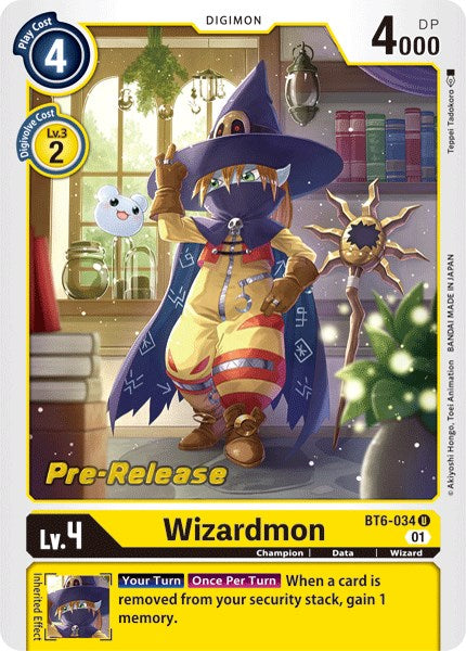 Wizardmon [BT6-034] [Double Diamond Pre-Release Cards] on Sale